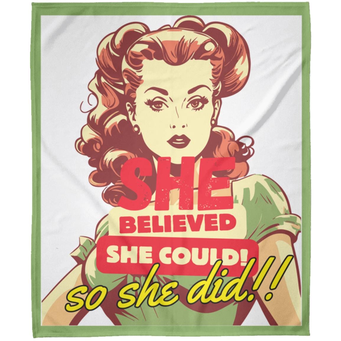 She Believed She Could Fleece Blanket - Girl Gift