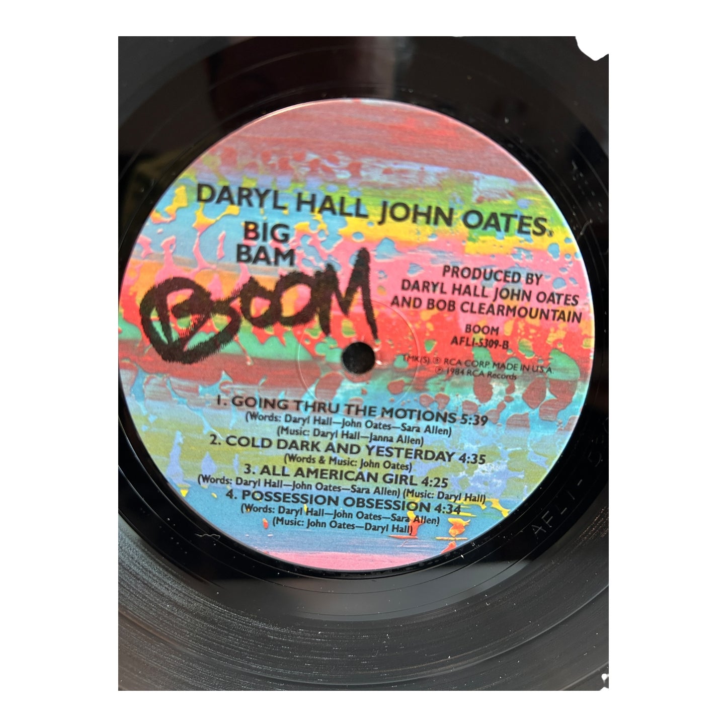 Daryl Hall & John Oates – Big Bam Boom Vinyl LP (1984 RCA AFL1-5309) Original Pressing