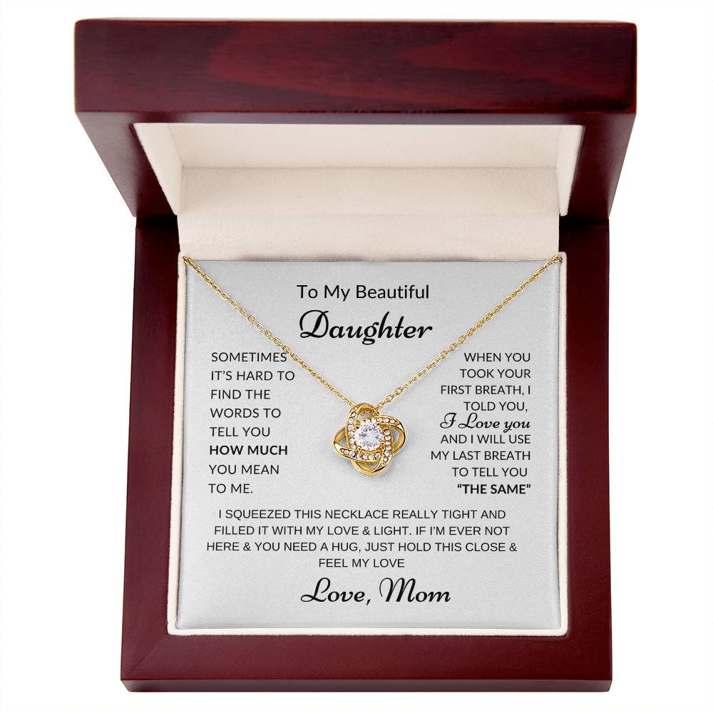 Love Knot Necklace - First and Last Breath Love Mom