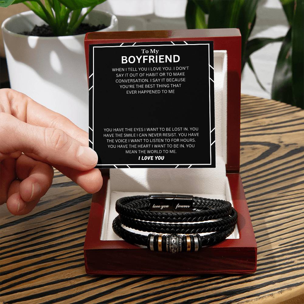 I Love You Forever, To My Boyfriend, I Love You Bracelet