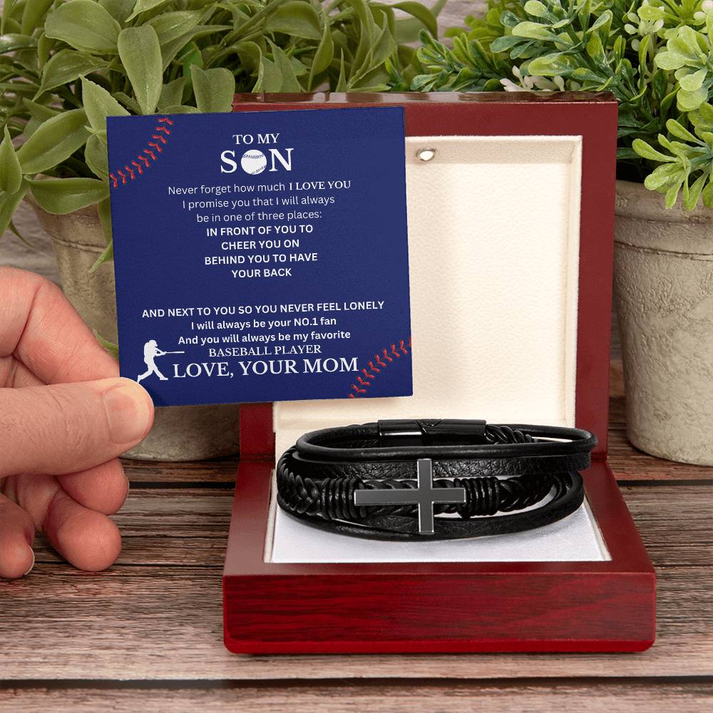 Baseball Son, Love Mom | Have faith - Someone always has your back!