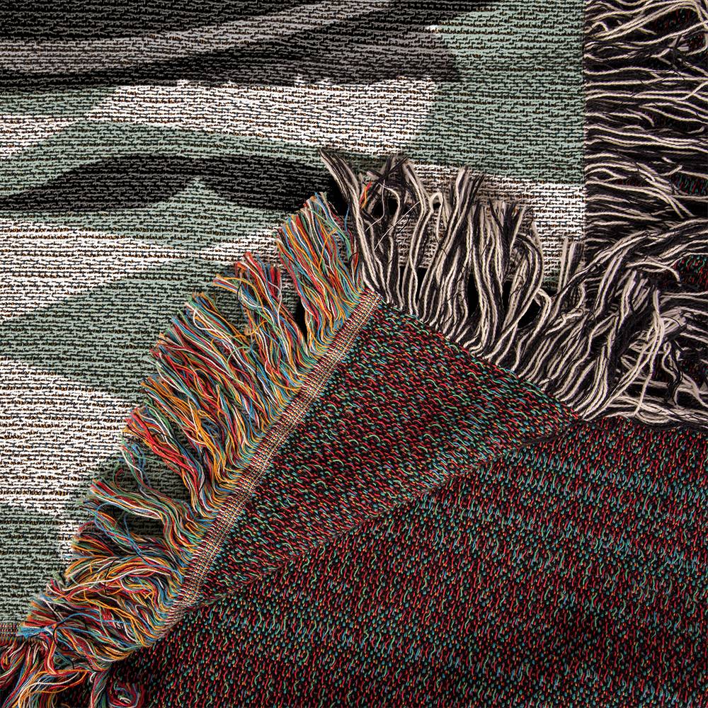 Gift for Men, Moustache Men, Distinguished Males, Heirloom Woven Blanket (Portrait)