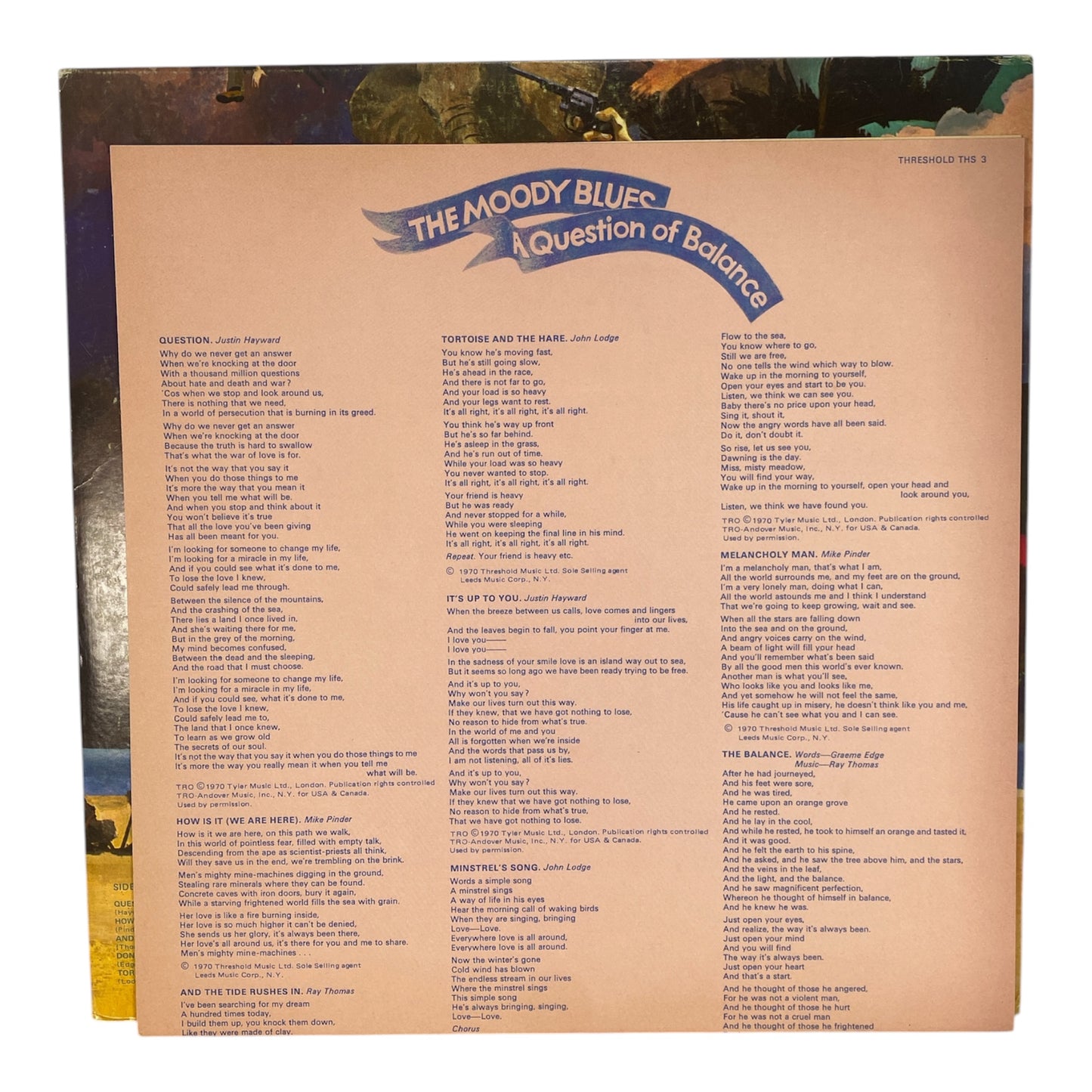 The Moody Blues - A Question of Balance THS 3 Phillips pressing 70’