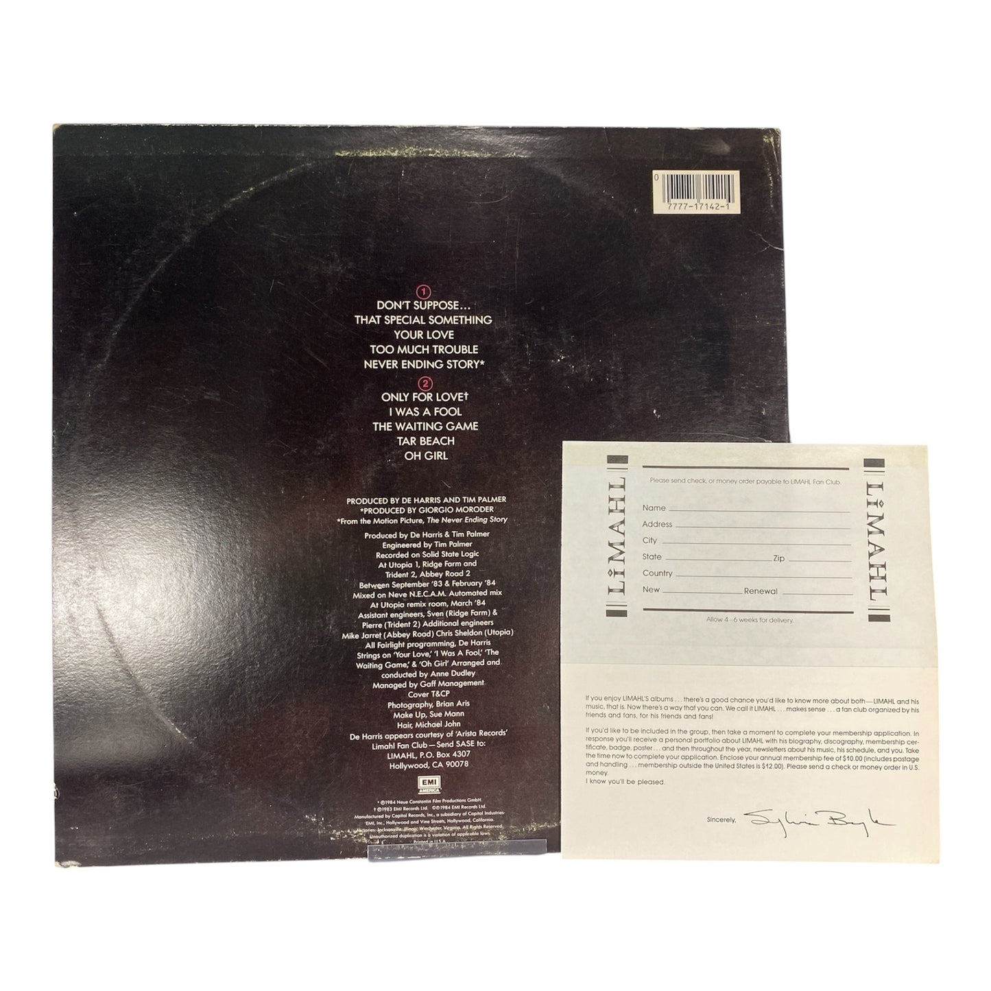 Limahl - Don’t Suppose (ST-17142) OG