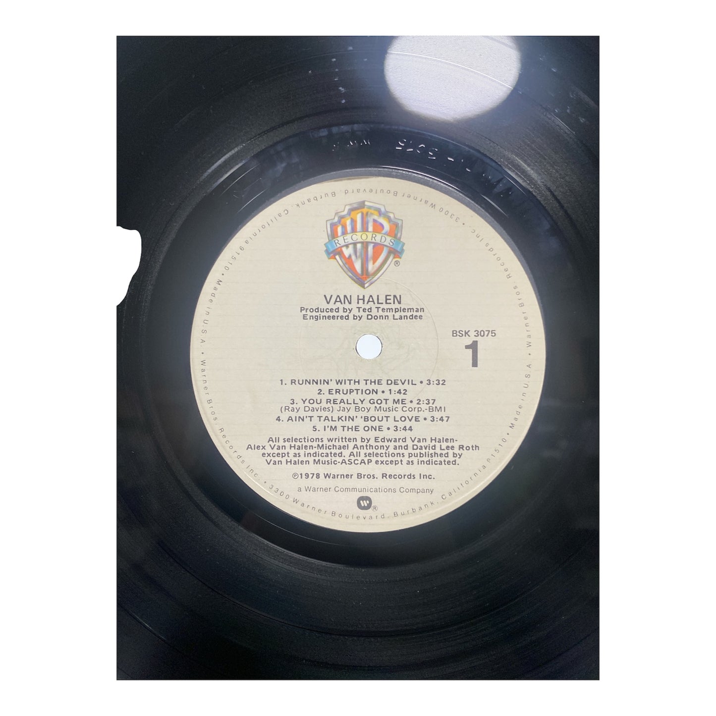 Van Halen - Van Halen 80s reissue. BSK 3075