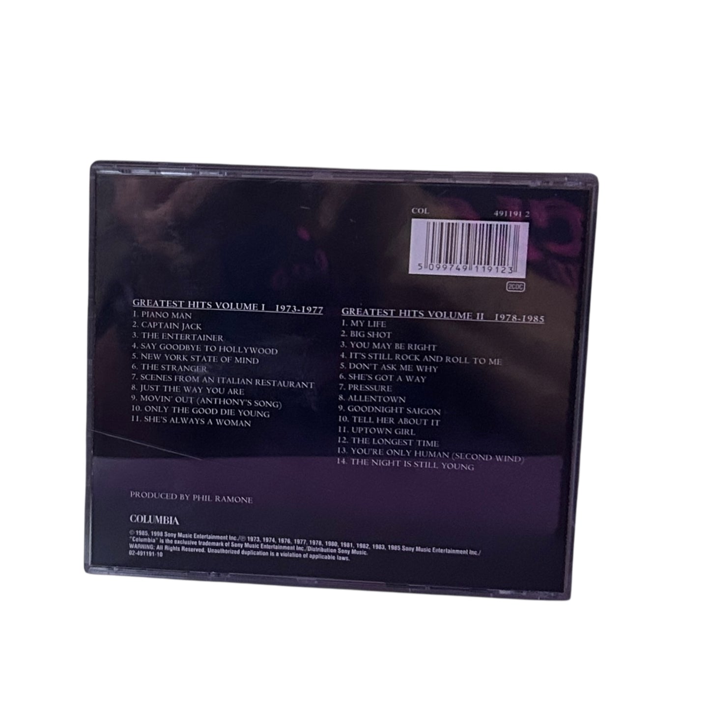 Billy Joel Greatest Hits Volume I & Volume II 2-CD Set | Like New