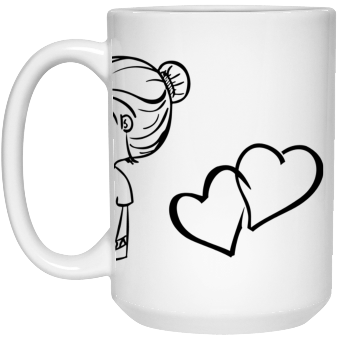 You and Me Valentine's Day Mug – 15oz White Ceramic Coffee Cup | Romantic Gift for Couples, Anniversary, Husband, Wife, Boyfriend, Girlfriend
