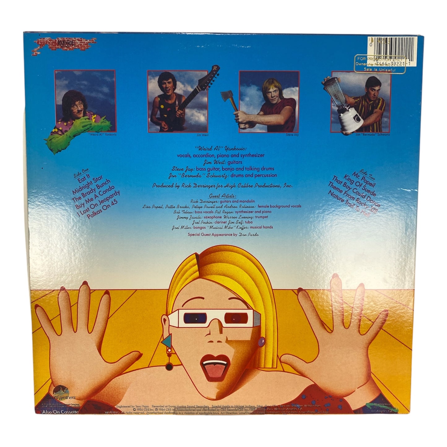 “Weird Al” Yankovic - In 3-D. Clean first pressing!!