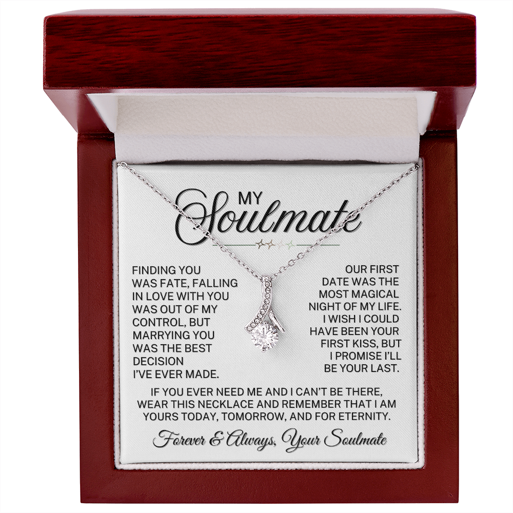 Soulmate, Finding You Was Fate My Darling, Message Card and Jewelry Pendant