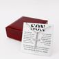 To My Amazing Son, Stand Tall, Love Mom | Personalized Engraved Cross & Message Card