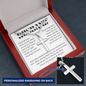 A Gift of Faith, Love & Strength From Wife to Husband Personalized Cross and Heartfelt Message