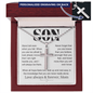 To My Amazing Son, Stand Tall, Love Mom | Personalized Engraved Cross & Message Card