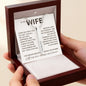 To My Wife, I'm Forever Grateful to Know You're Mine - Engraved Personalized Necklace