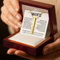 To My Wife, I'm Forever Grateful to Know You're Mine - Engraved Personalized Necklace