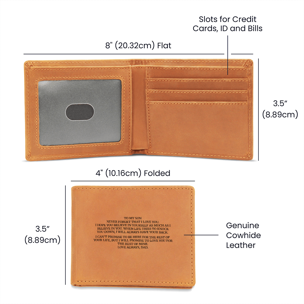 Son, Engraved Wallet, Love Dad [MBB209]