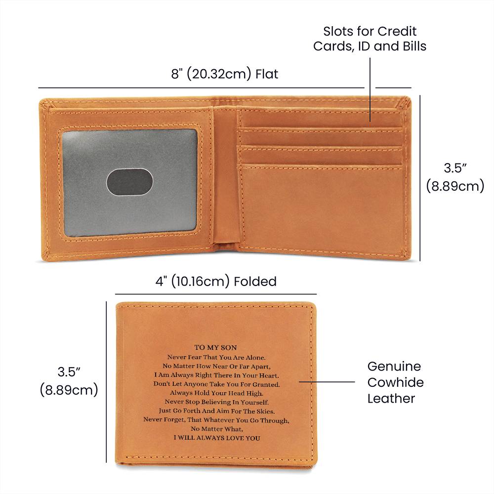 To My Son, Engraved Wallet