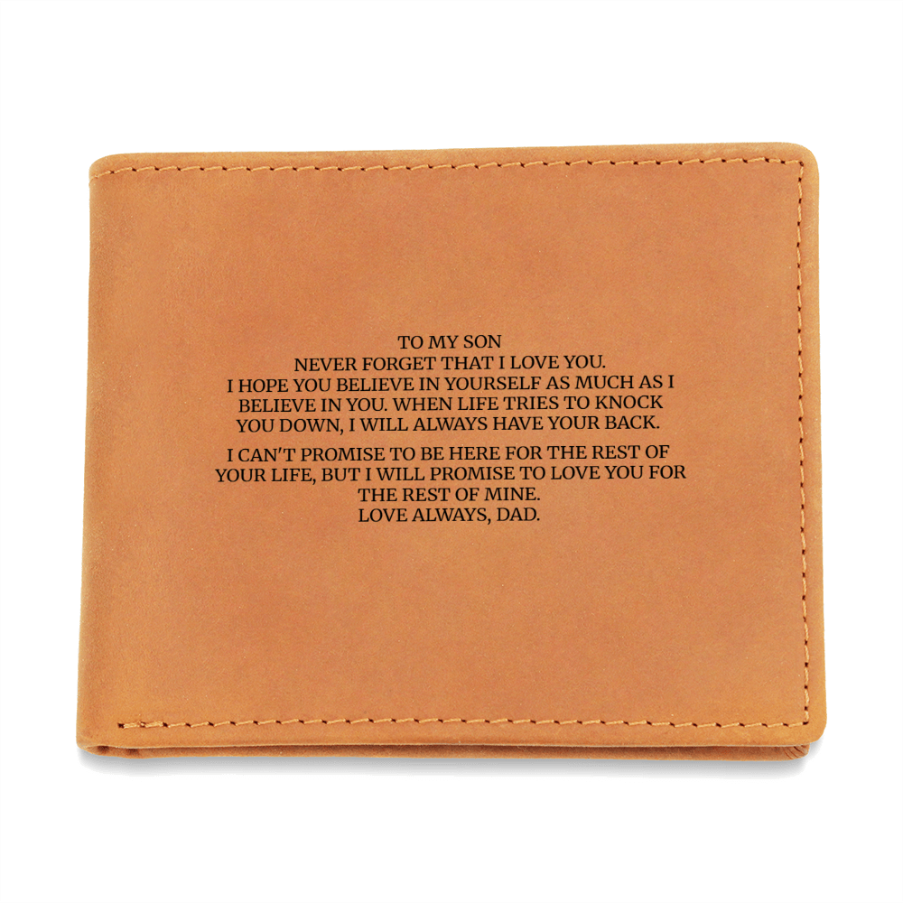 Son, Engraved Wallet, Love Dad [MBB209]