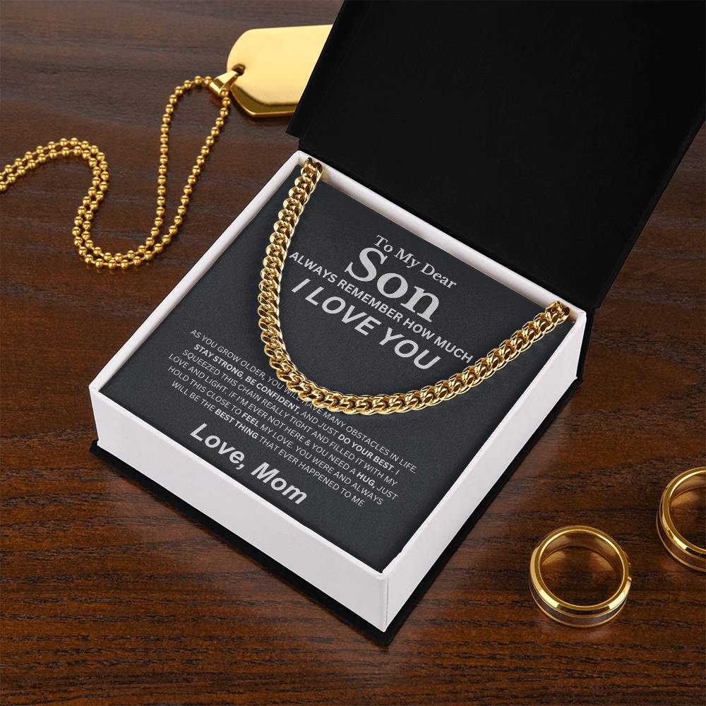 Cuban Chain Necklace Son, Love Mom