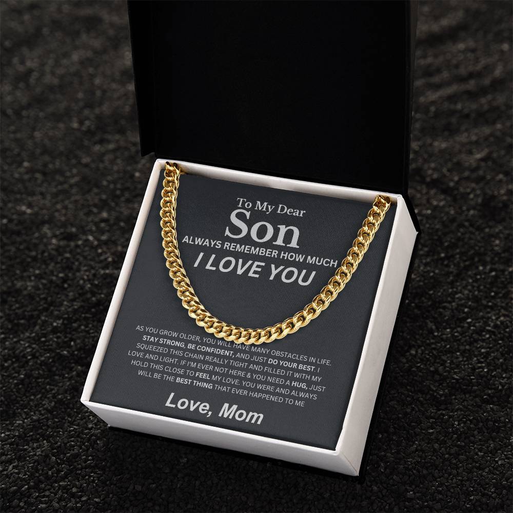 Cuban Chain Necklace Son, Love Mom