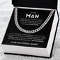 To My Man Cuban Necklace, I Love You Forever & Always