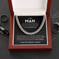 To My Man Cuban Necklace, I Love You Forever & Always