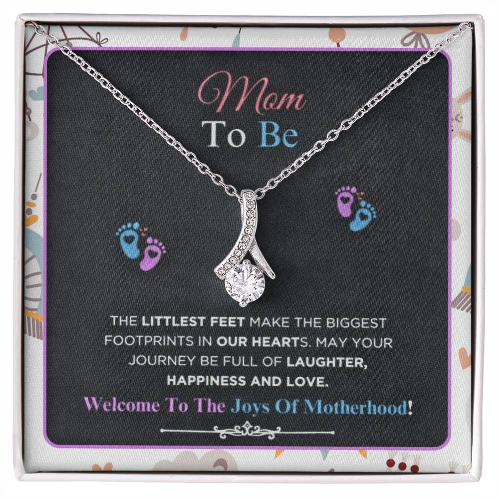 Welcome to Motherhood Mom To Be Message Card and Pendant