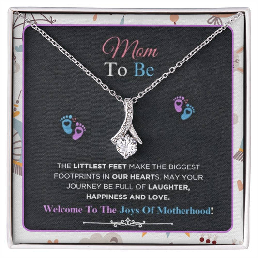 Welcome to Motherhood Mom To Be Message Card and Pendant