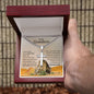 Artisan Engraved Cross Gift from a Grandfather, This Old Lion Will Always Have Your Back