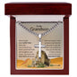 Artisan Engraved Cross Gift from a Grandfather, This Old Lion Will Always Have Your Back