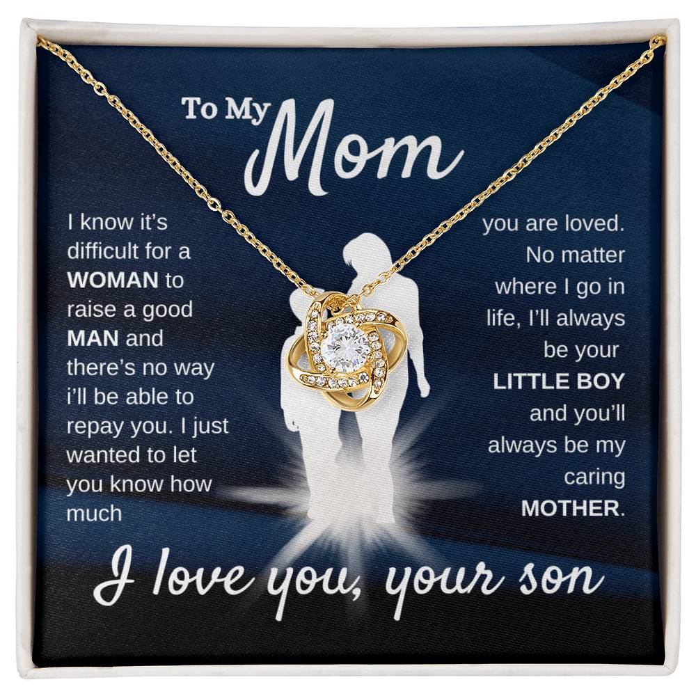 Love Knot Necklace - Gift for Mom from Son