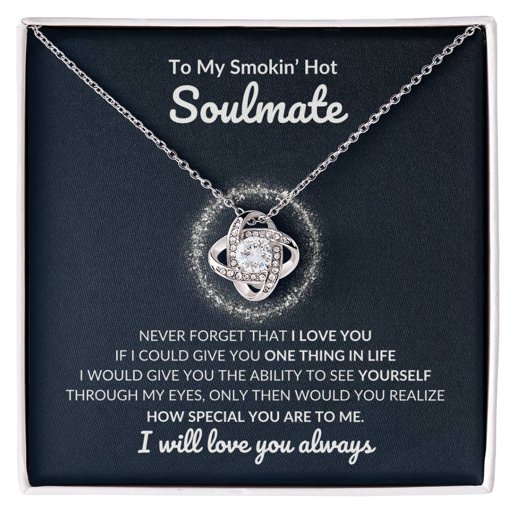 To My Soulmate Love Knot Necklace