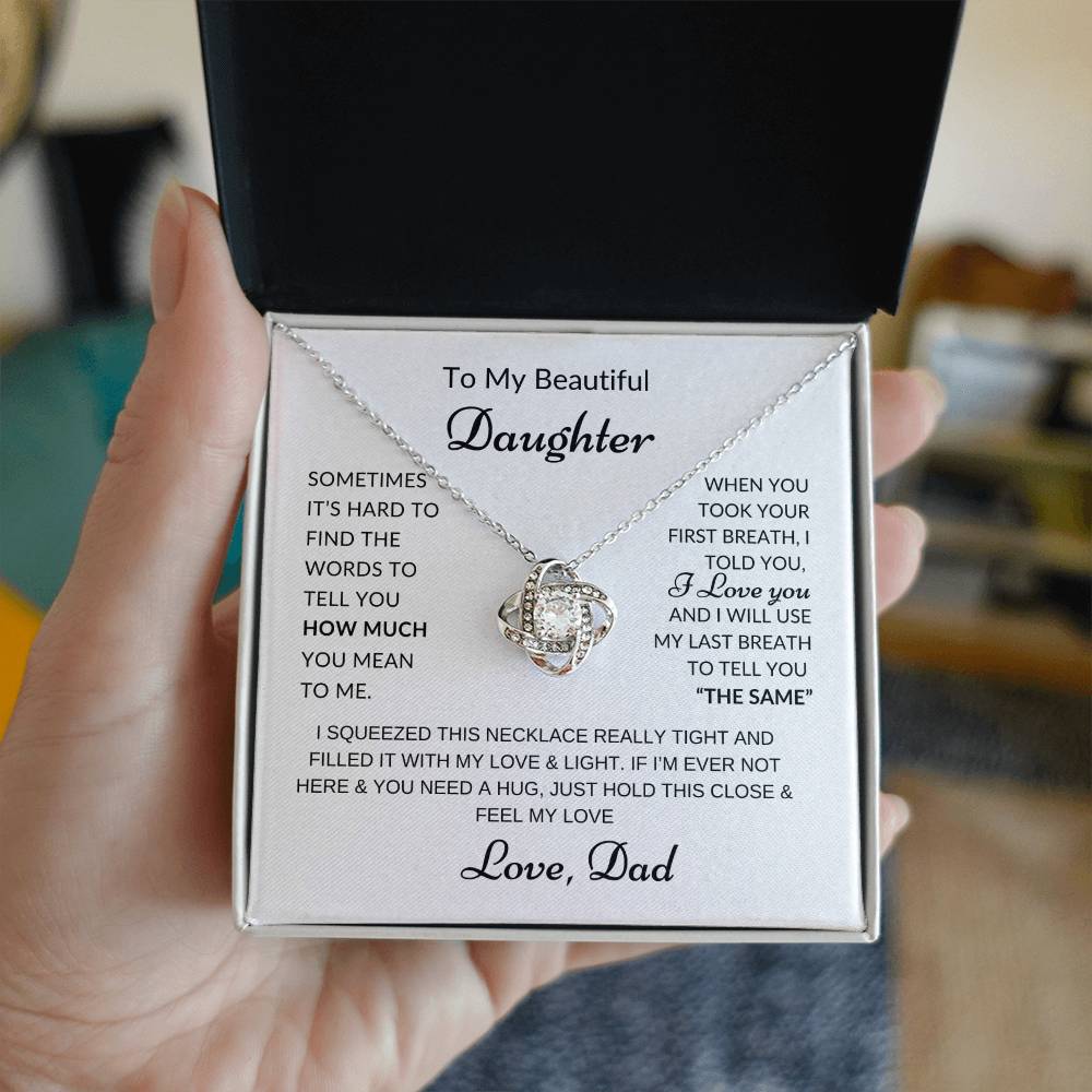 Love Knot Necklace - First and Last Breath Love Dad
