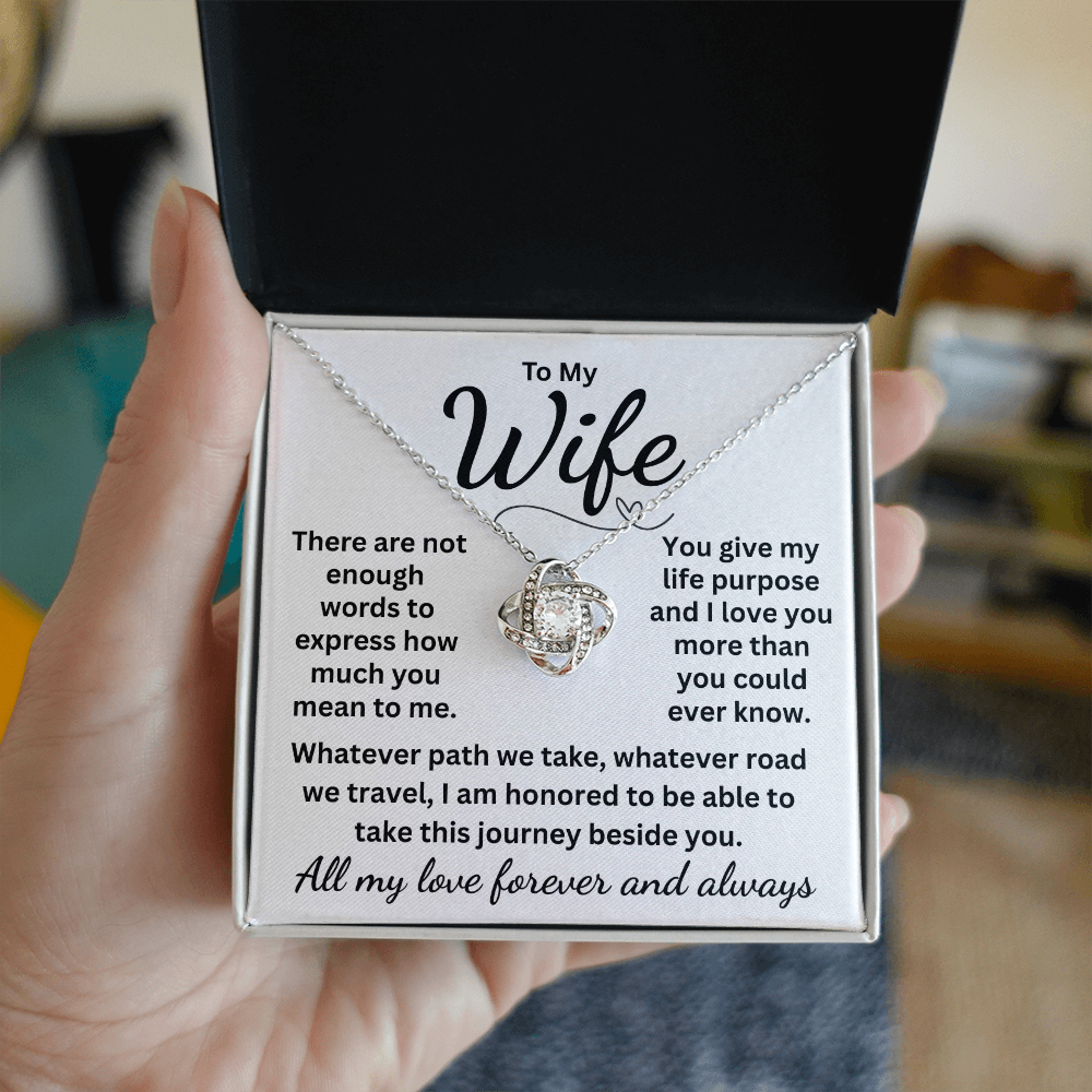 A Gift For Your Beautiful Wife, No Matter the Occasion. A Heartfelt Message Card and Stunning Necklace