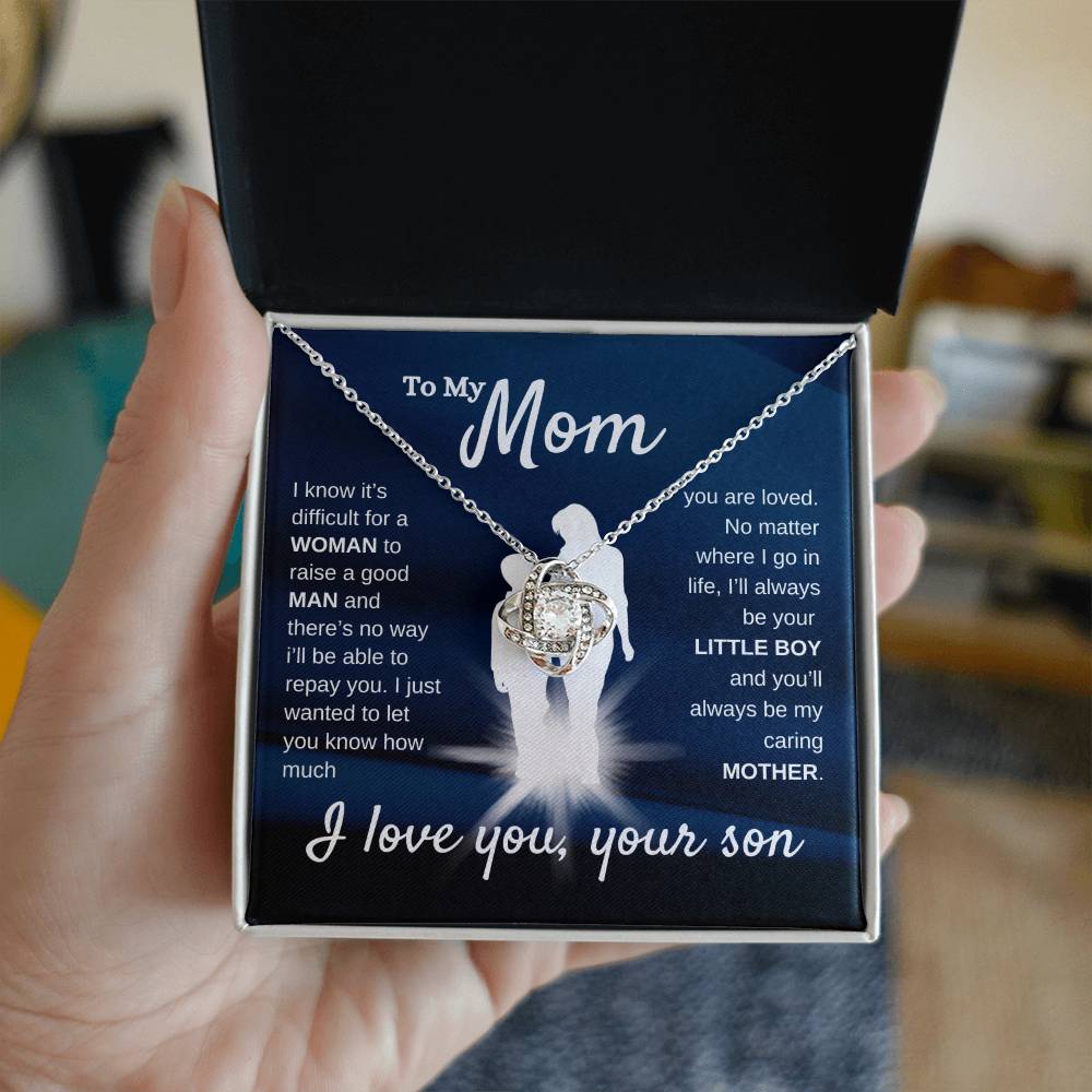 Love Knot Necklace - Gift for Mom from Son