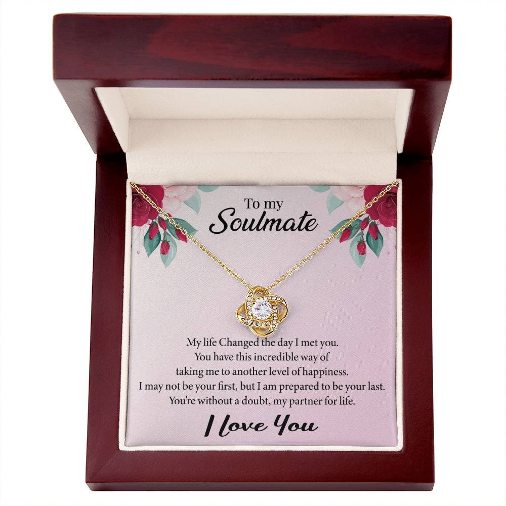 To My Soulmate Love Knot Necklace - Valentine Gift