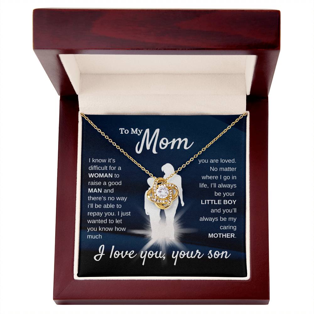 Love Knot Necklace - Gift for Mom from Son