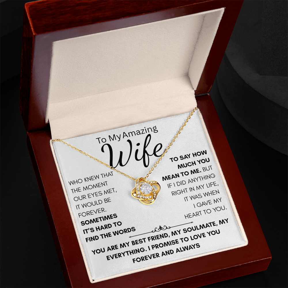 Your Wife, Your Best Friend, Your Forever, this gift reminds her every day how much you love her.