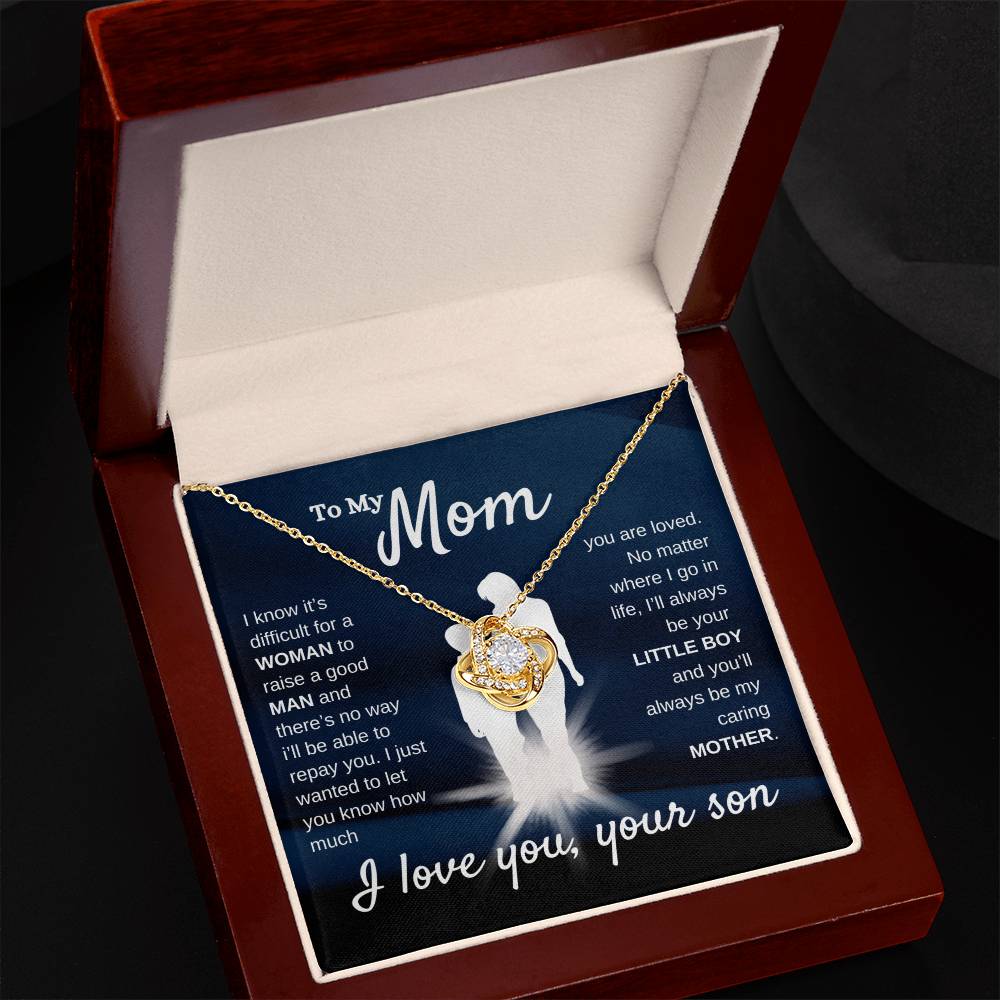 Love Knot Necklace - Gift for Mom from Son