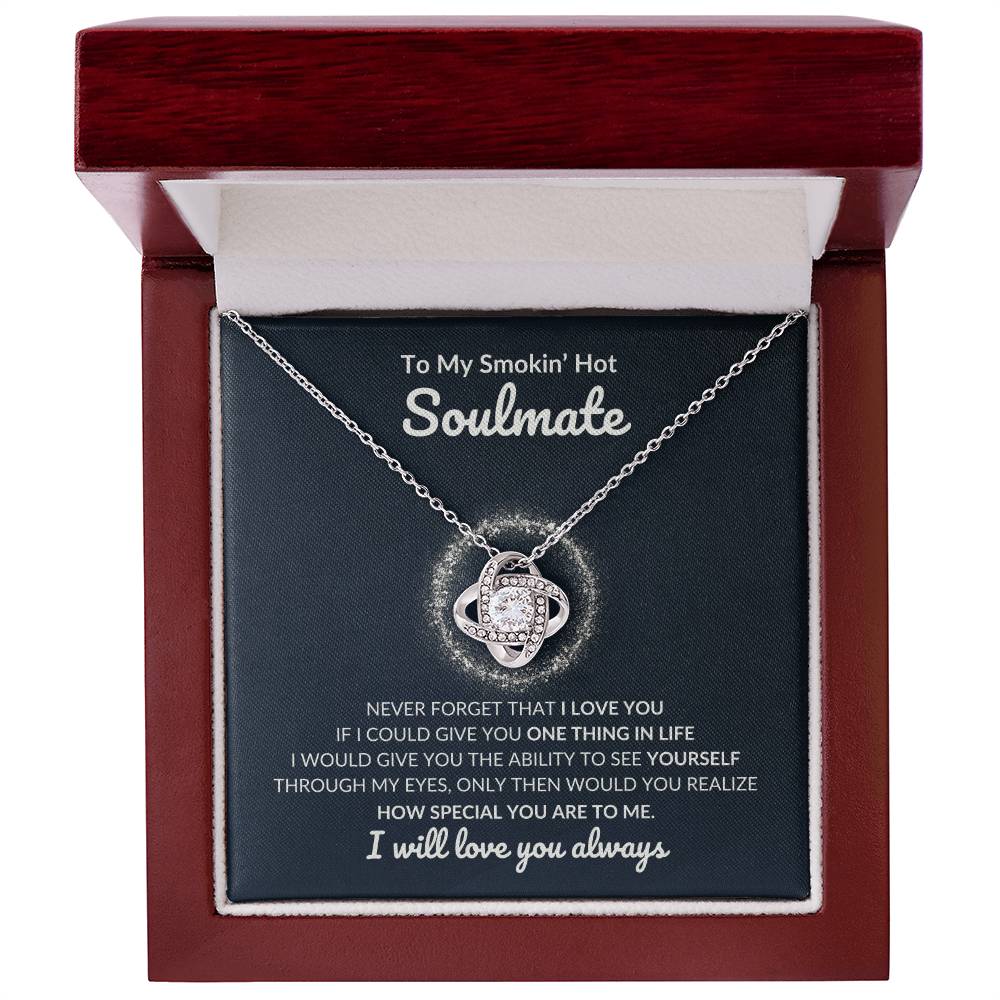 To My Soulmate Love Knot Necklace
