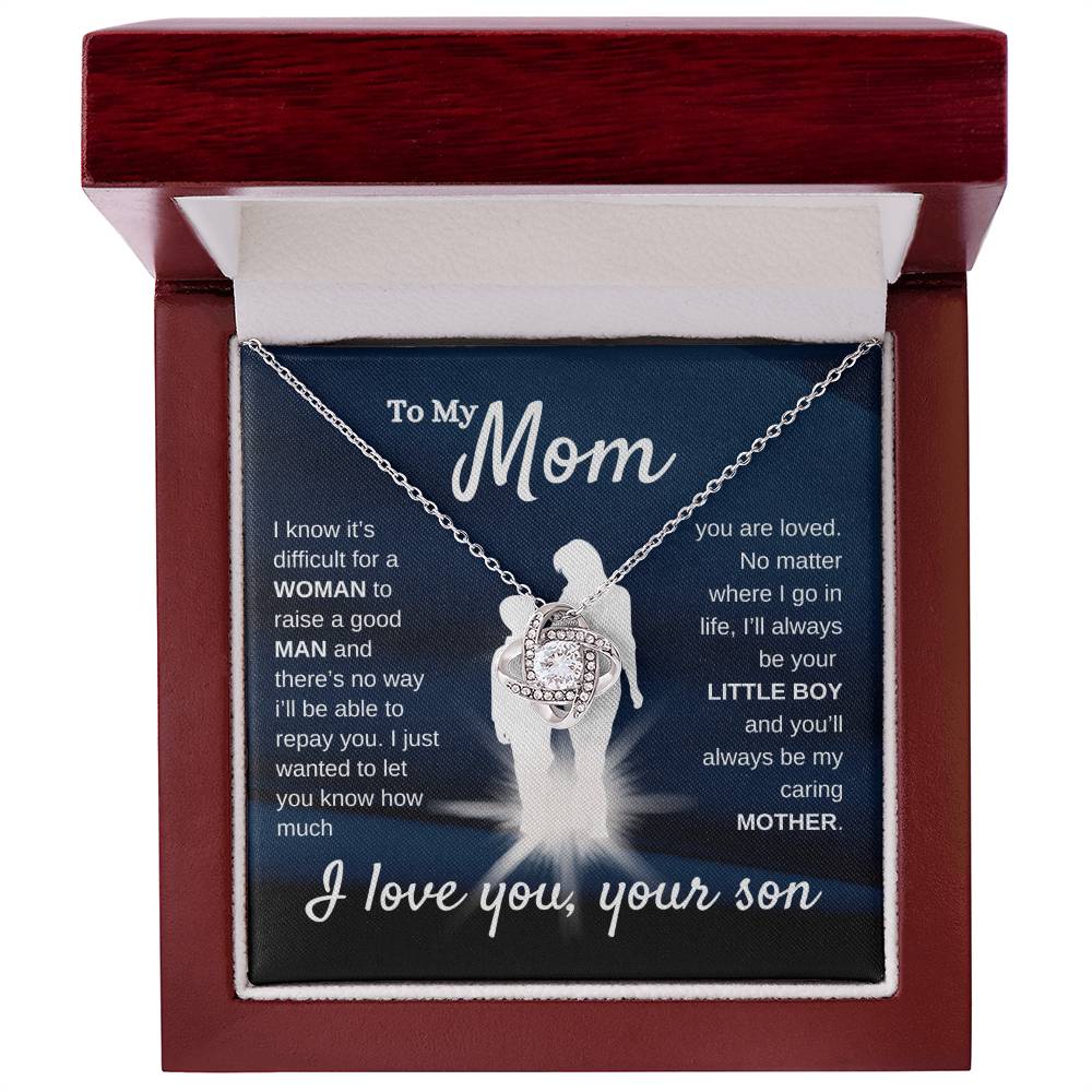 Love Knot Necklace - Gift for Mom from Son