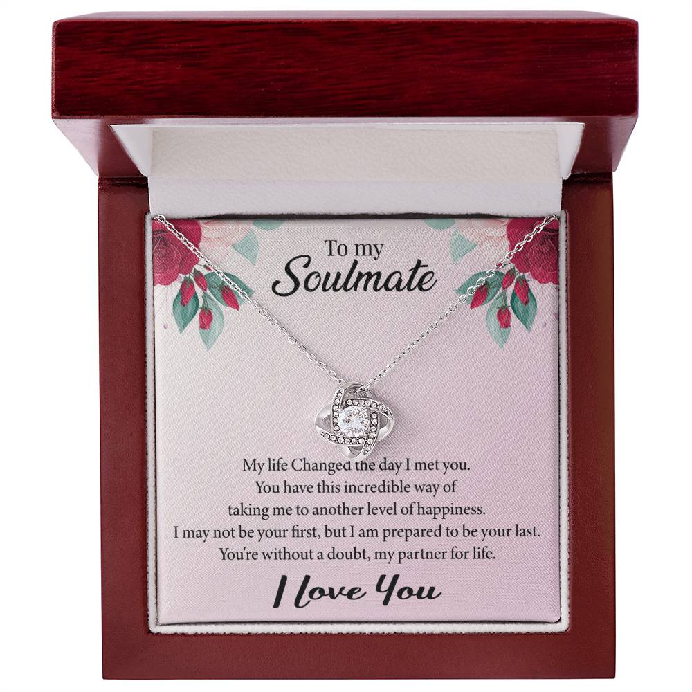 To My Soulmate Love Knot Necklace - Valentine Gift