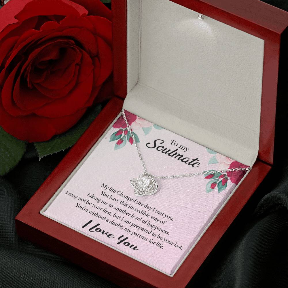 To My Soulmate Love Knot Necklace - Valentine Gift