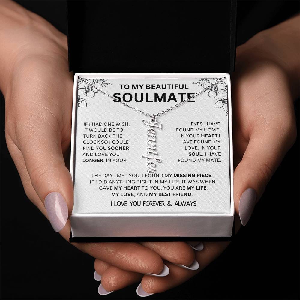 To My Beautiful Soulmate, One Wish | Name Necklace