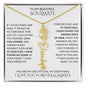 Beautiful Soulmate Birth Flower Name Necklace & Message Card