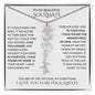 Beautiful Soulmate Birth Flower Name Necklace & Message Card
