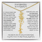 Beautiful Soulmate Birth Flower Name Necklace & Message Card