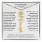 Beautiful Soulmate Birth Flower Name Necklace & Message Card