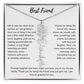 To My Best Friend, Life is Way To Short | Personalized Birth Month Name Necklace & Message Card