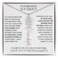Beautiful Soulmate Birth Flower Name Necklace & Message Card