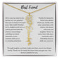 To My Best Friend, Life is Way To Short | Personalized Birth Month Name Necklace & Message Card